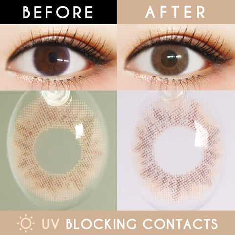 Natural elegance brown contacts UV Blocking