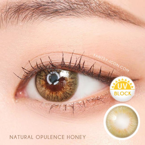 Natural opulence honey contacts UV Blocking
