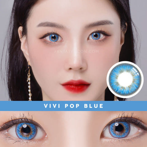Vivi pop blue colored contact lens