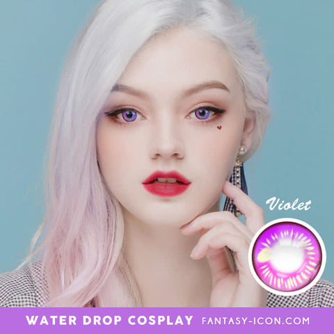 Water Drop Cosplay Violet Contacts Model