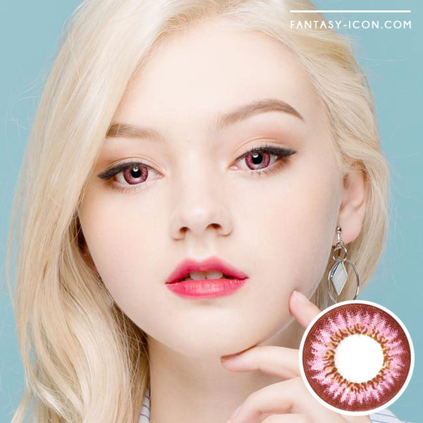 Villea Blush Pink Contacts, Halloween Lens