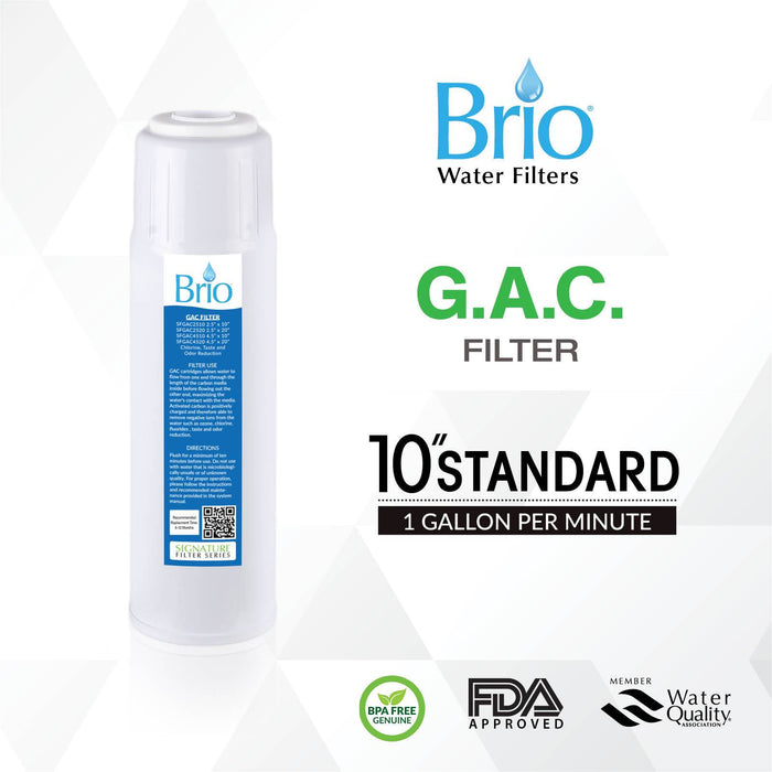 Brio Signature 2 5 X 10 Gac Replacement Filter For Ro System
