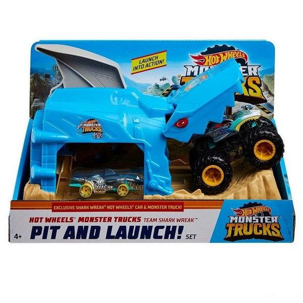 Hot Wheels Monster Trucks kilövő - Team Shark Wreak