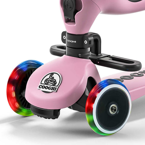V4 Pro toddler scooter using luminous silent wheels