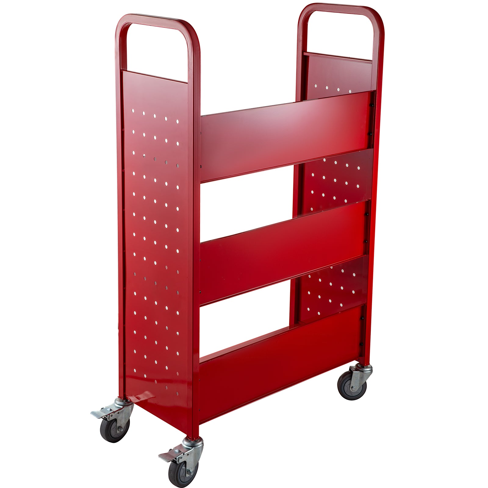 Book cart library cart 200lb Capacity With L-shaped Shelve ...