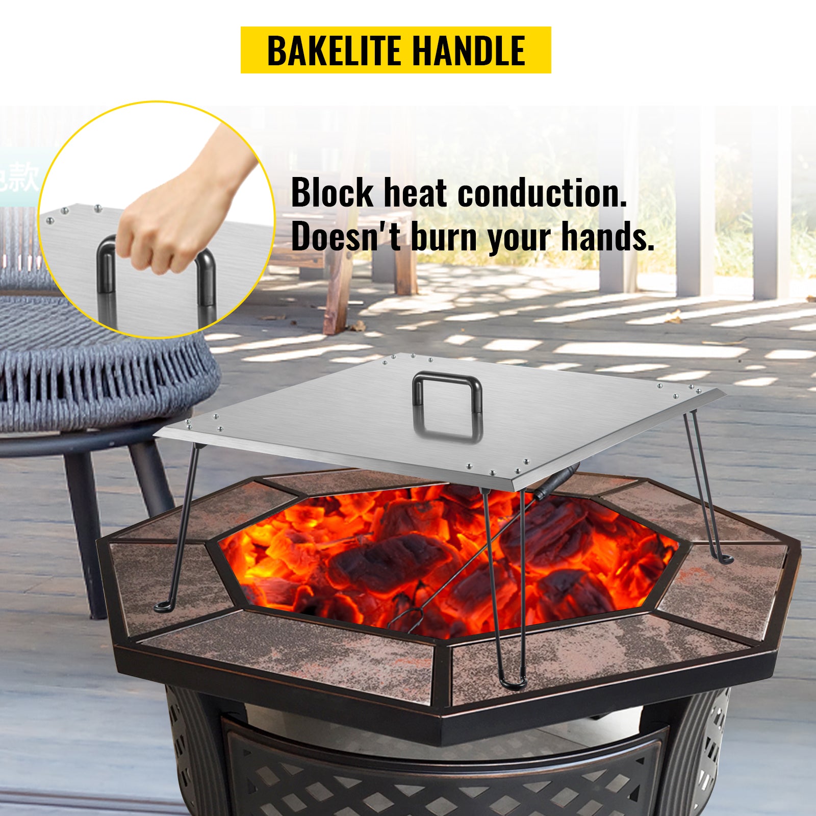 fire pit heat deflector