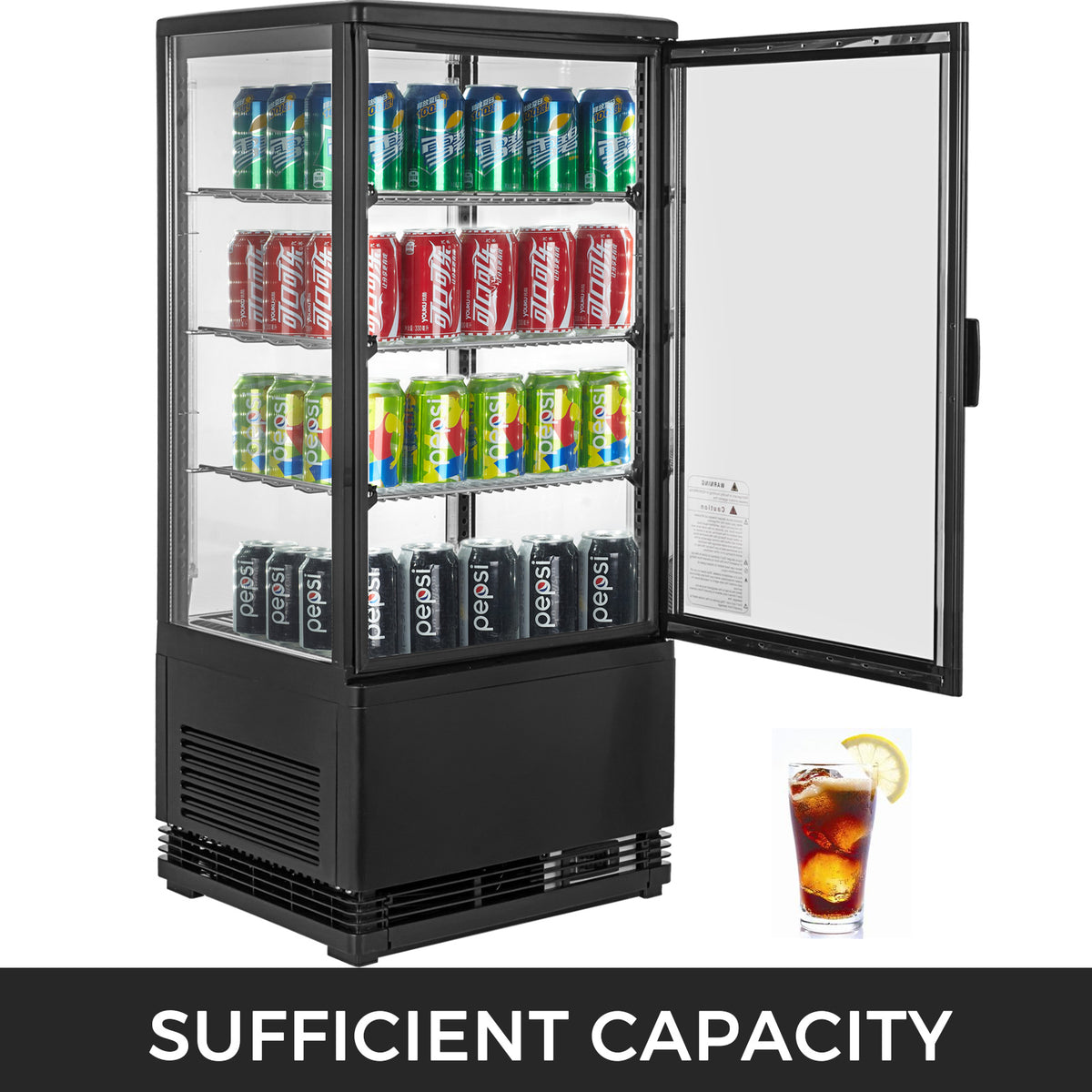 Commercial Beverage Refrigerator 78l Countertop Display Cooler Drink S