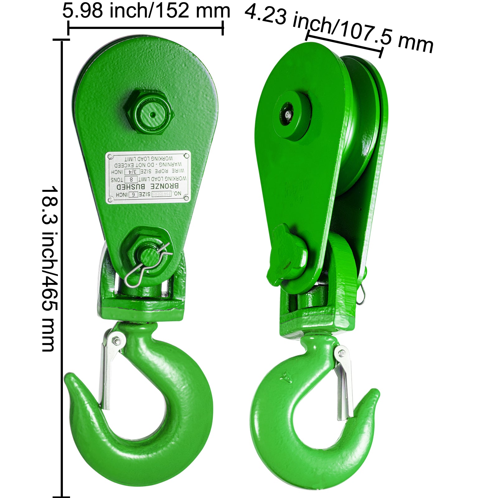 rigging with rope and snatch blocks