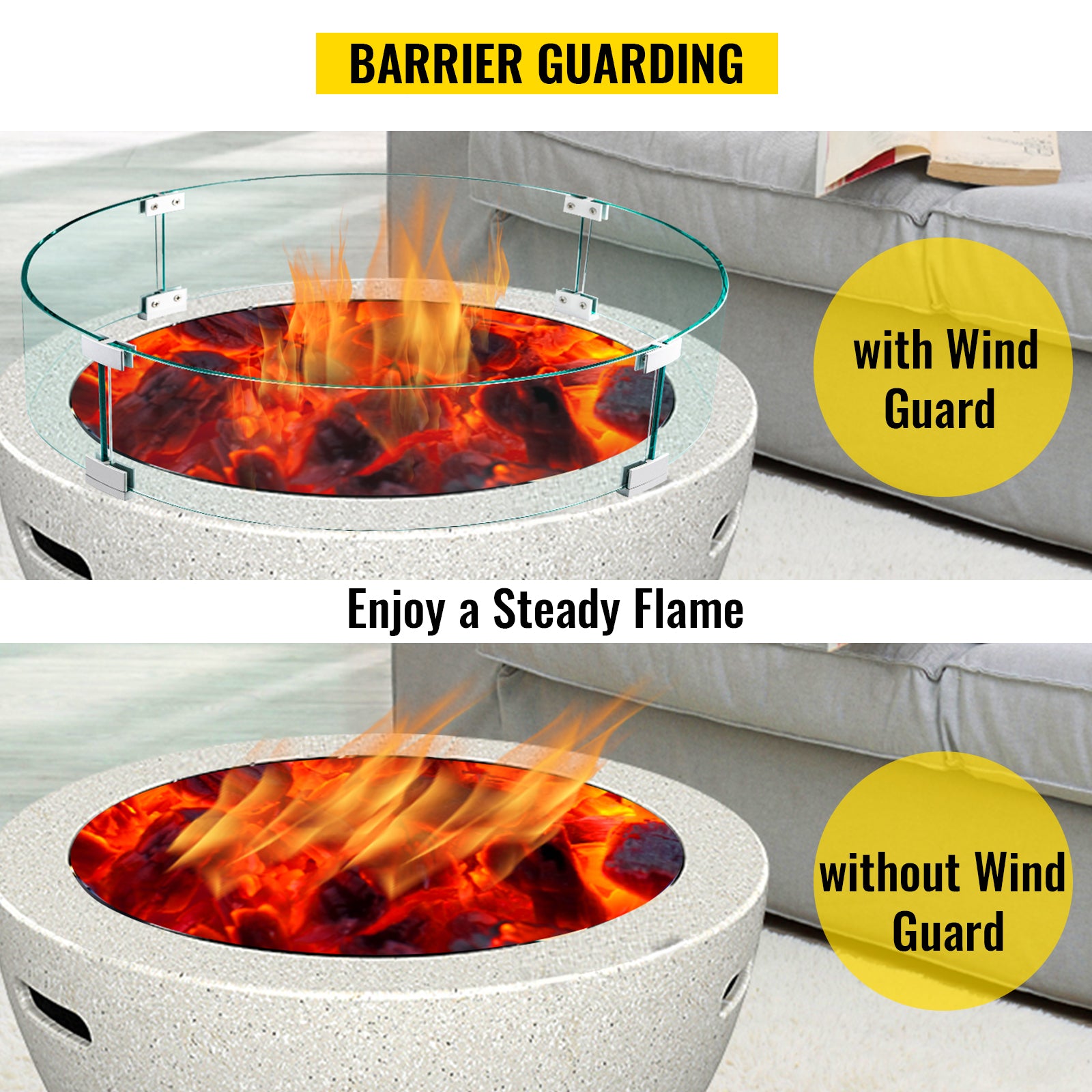 fire pit wind guard