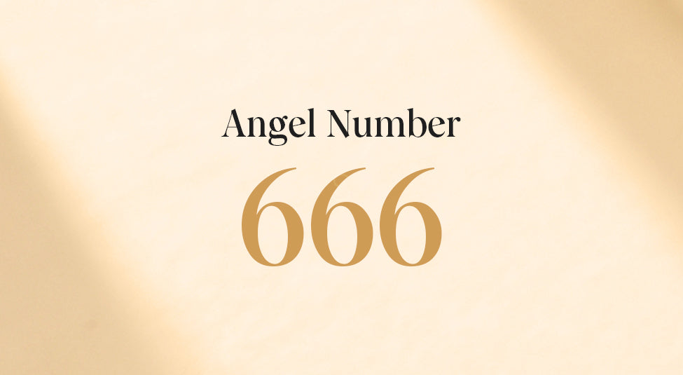 angel number 666 on a gold background