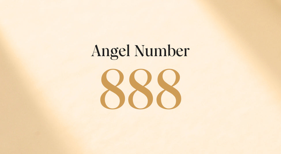 angel number 888 on a gold background