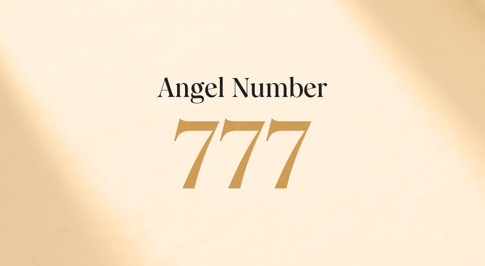 angel number 777 on a gold background