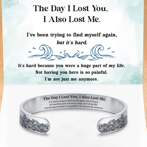 The Day I Lost You Memorial Bracelet with a meaningful message card