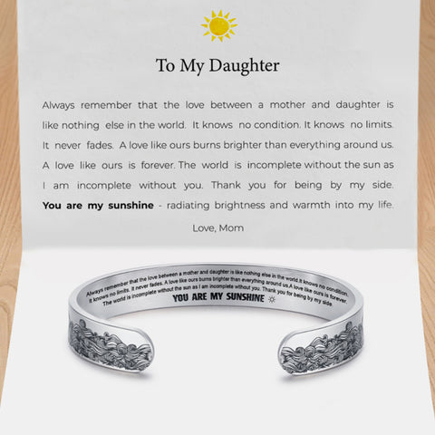 You Are My Sunshine Bangle with a heartfelt note