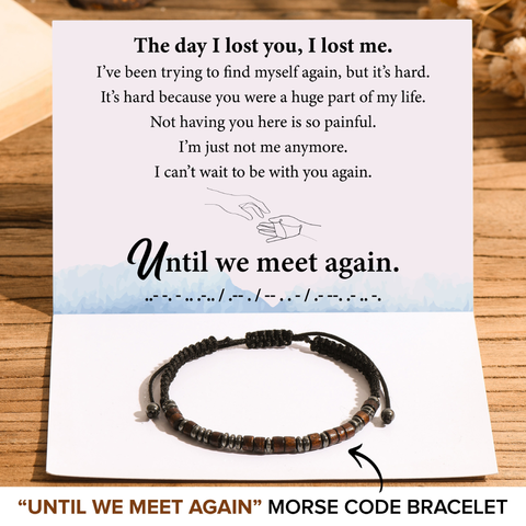 Morse code message card with meaning message for the departed ones