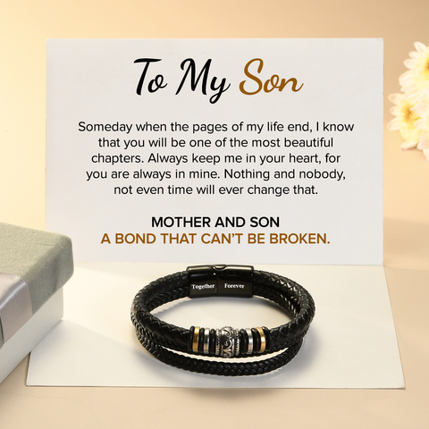 To My Son, Together Forever Double-Row Bracelet