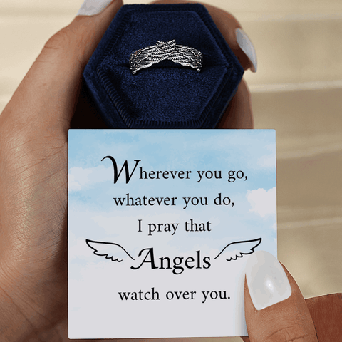 Angel Number Wing Ring on a personalized message card