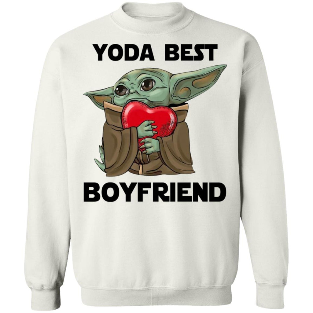 Yoda Best Boyfriend Shirts Funny Baby Yoda Hug Heart Customizedclothing