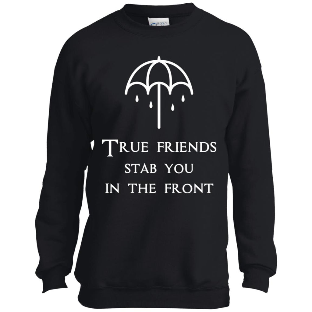 true friends stab you in the front hoodie