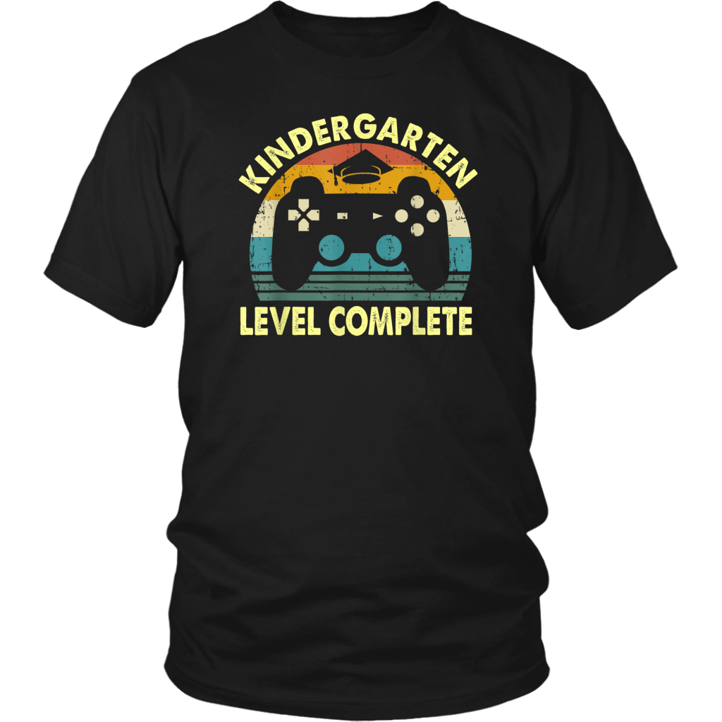 Kindergarten Level Complete Video Gamer Graduation Shirt Customizedclothing