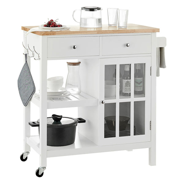 KITCHEN TROLLEY FEATURING ONE DOOR AND TWO SHELF 