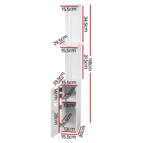 Dimensions of bathroom storage cabinet