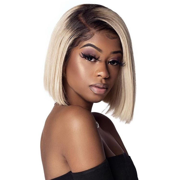 Msbeauty T1b613 Ombre Blonde Straight Bob Lace Front Wig 2019 Best Se Msbeauty Hair 