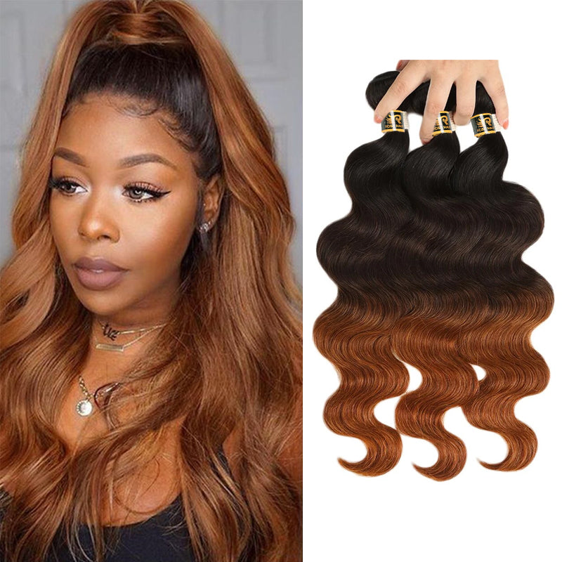 10A Grade 3PCS T1B/4/30 / T1B/30 Color Best Brazilian Virgin Hair