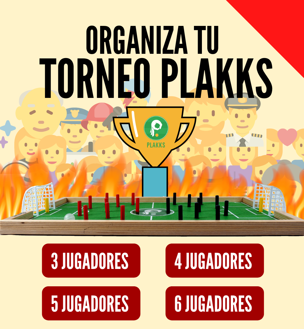 ya puedes montar torneos del juego de futbol Plakks para jugar con familia y más amig@s a la vez.