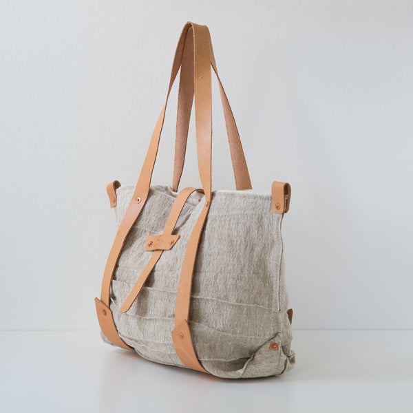 Textured Linen Tote - Oatmeal – Green Meadows Florist