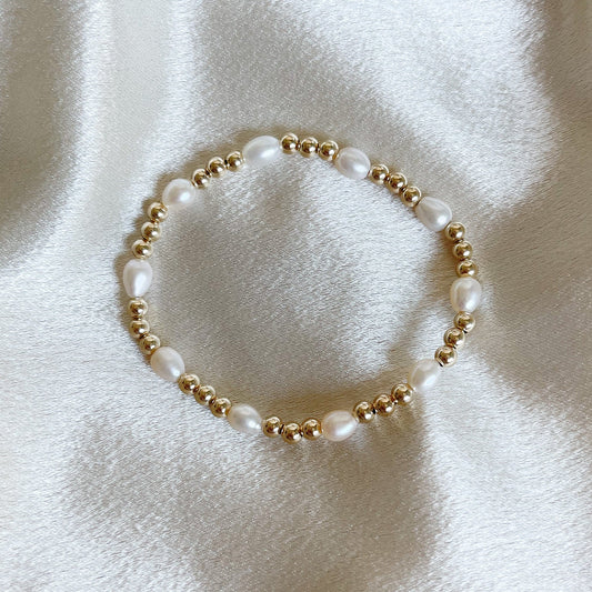 4mm 14K Gold Filled Single Beaded Bracelet – Hanai Jewelry