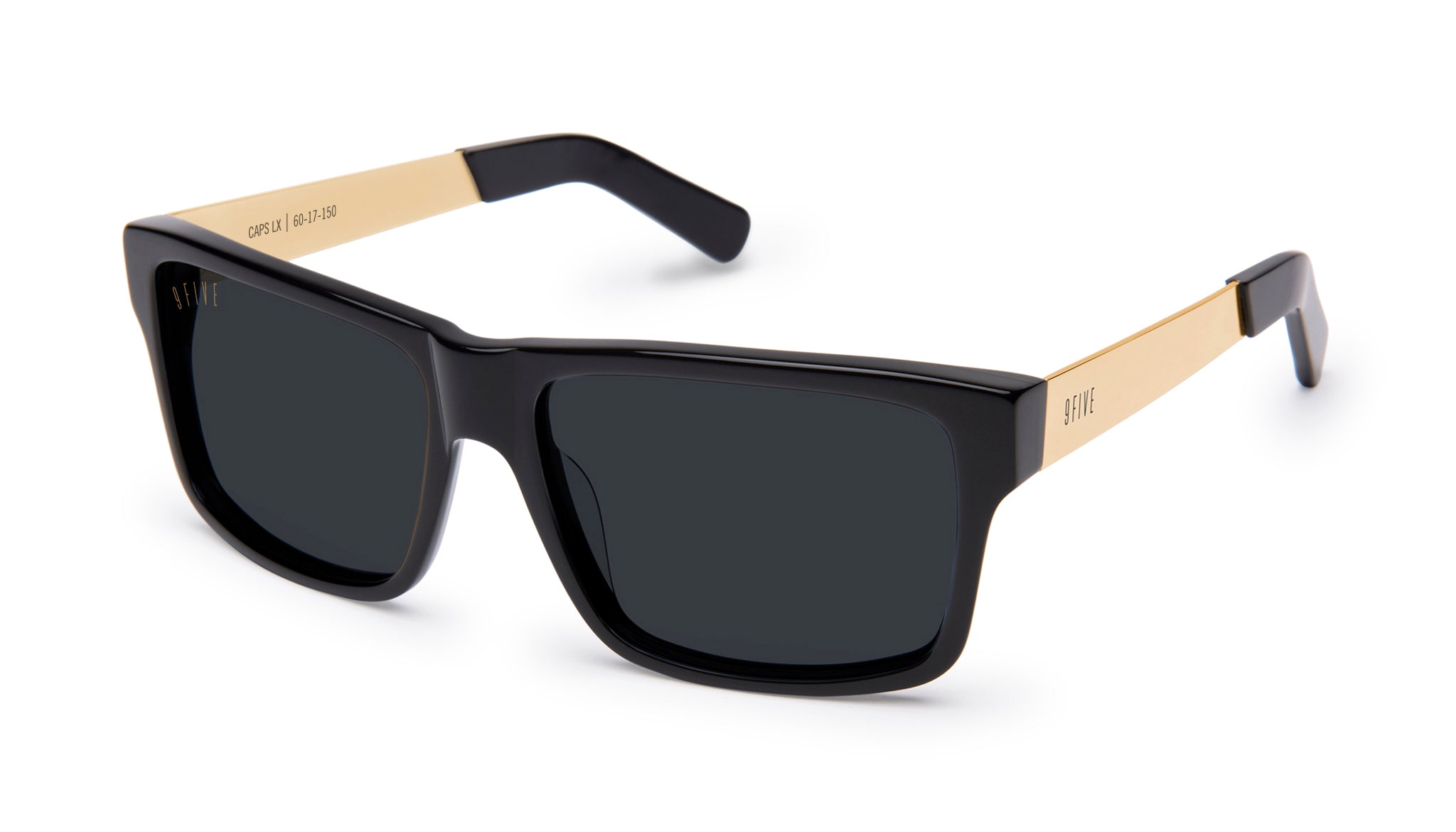 9FIVE Caps LX Black & 24K Gold Sunglasses Rx