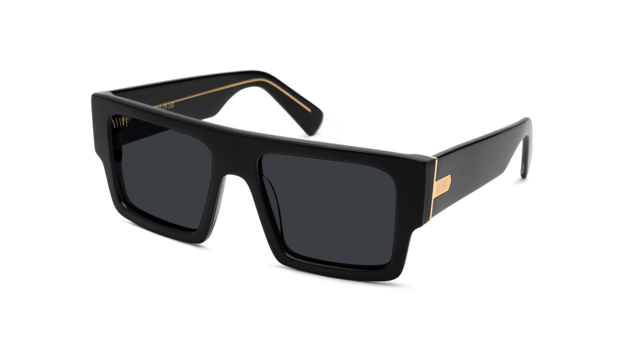 Product image for 9FIVE Diego Black & 24K Gold Sunglasses