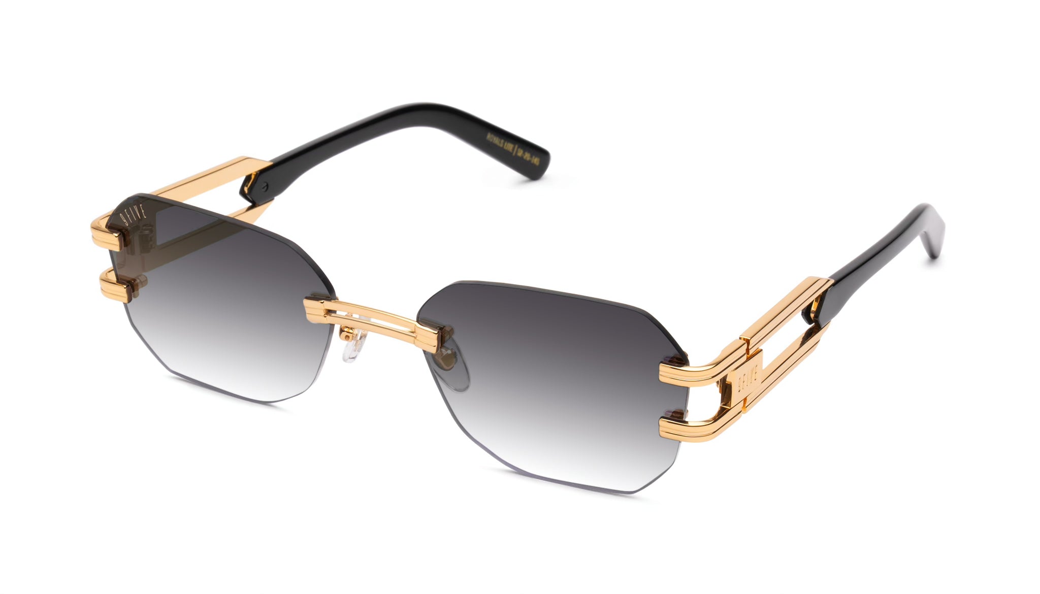 9FIVE Royals Lite Black & 24K Gold - Gradient Sunglasses