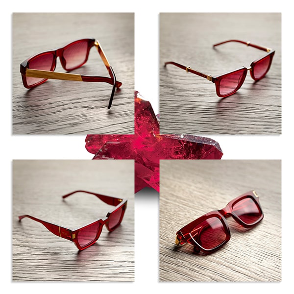 9Five Caps LX Ruby & 24K Gold - Ruby Gradient Sunglasses