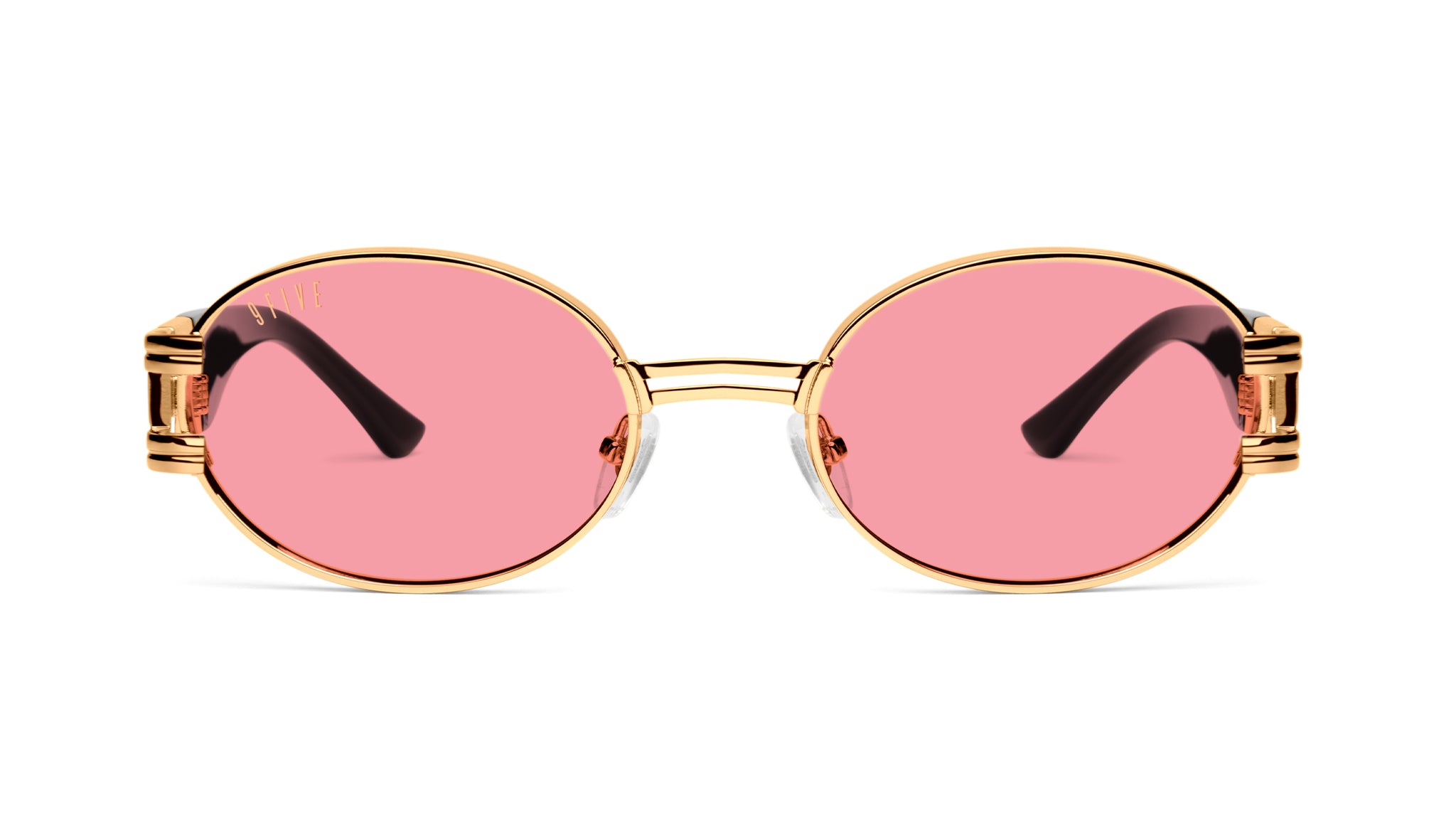 9FIVE St. James Black & 24K Gold - Rose Sunglasses