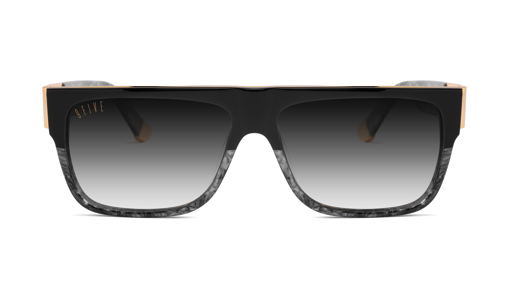 9FIVE 22 Black Marble & 24K Gold - Gradient Sunglasses