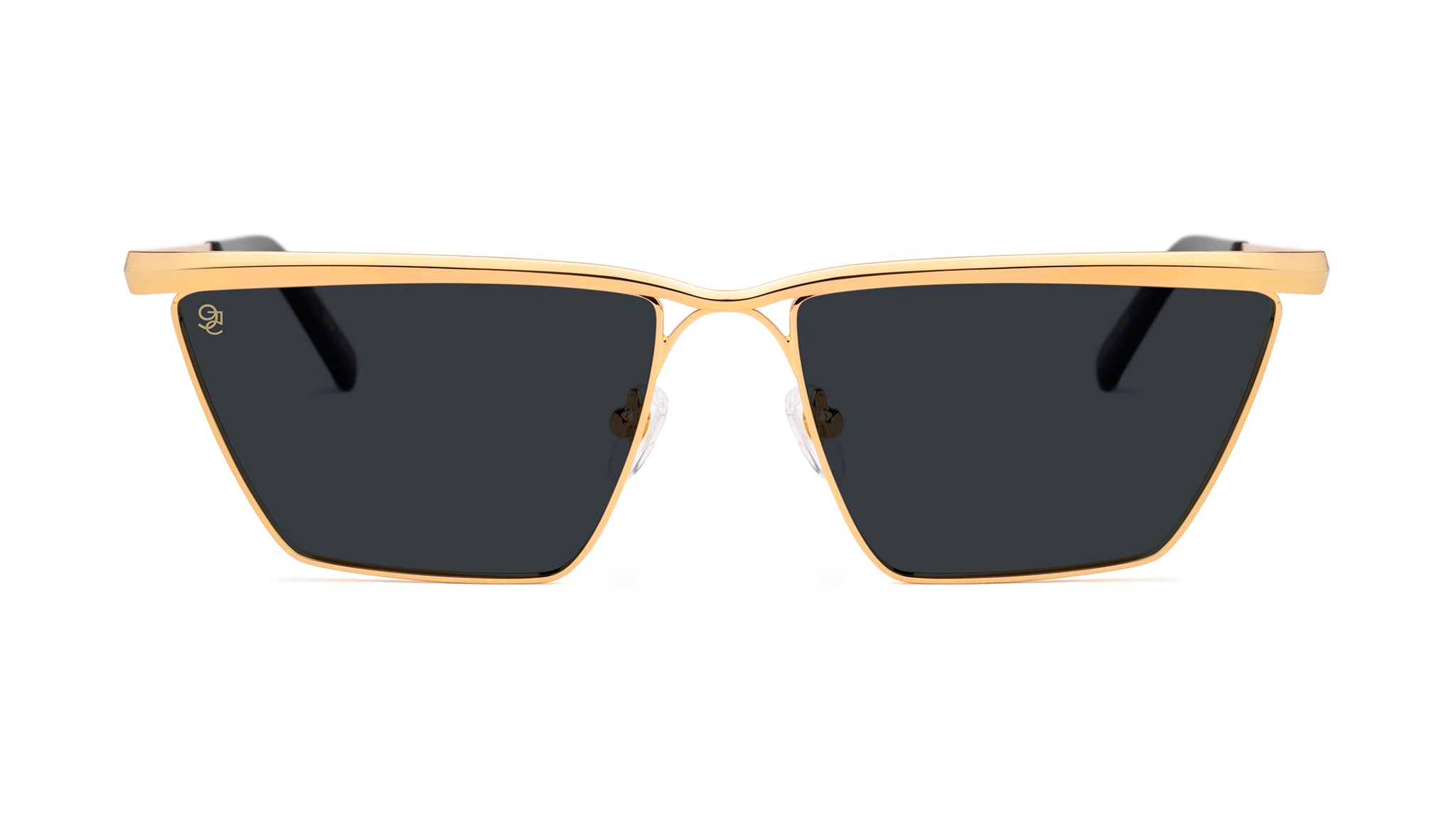 9FIVE Lucia Black & 24K Gold Sunglasses Rx