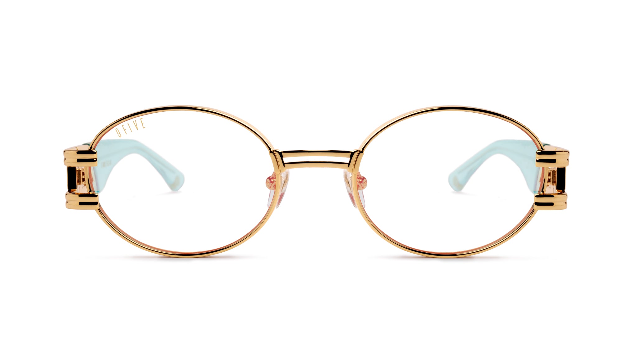 9FIVE St. James Tiffany & 24K Gold Clear Lens Glasses