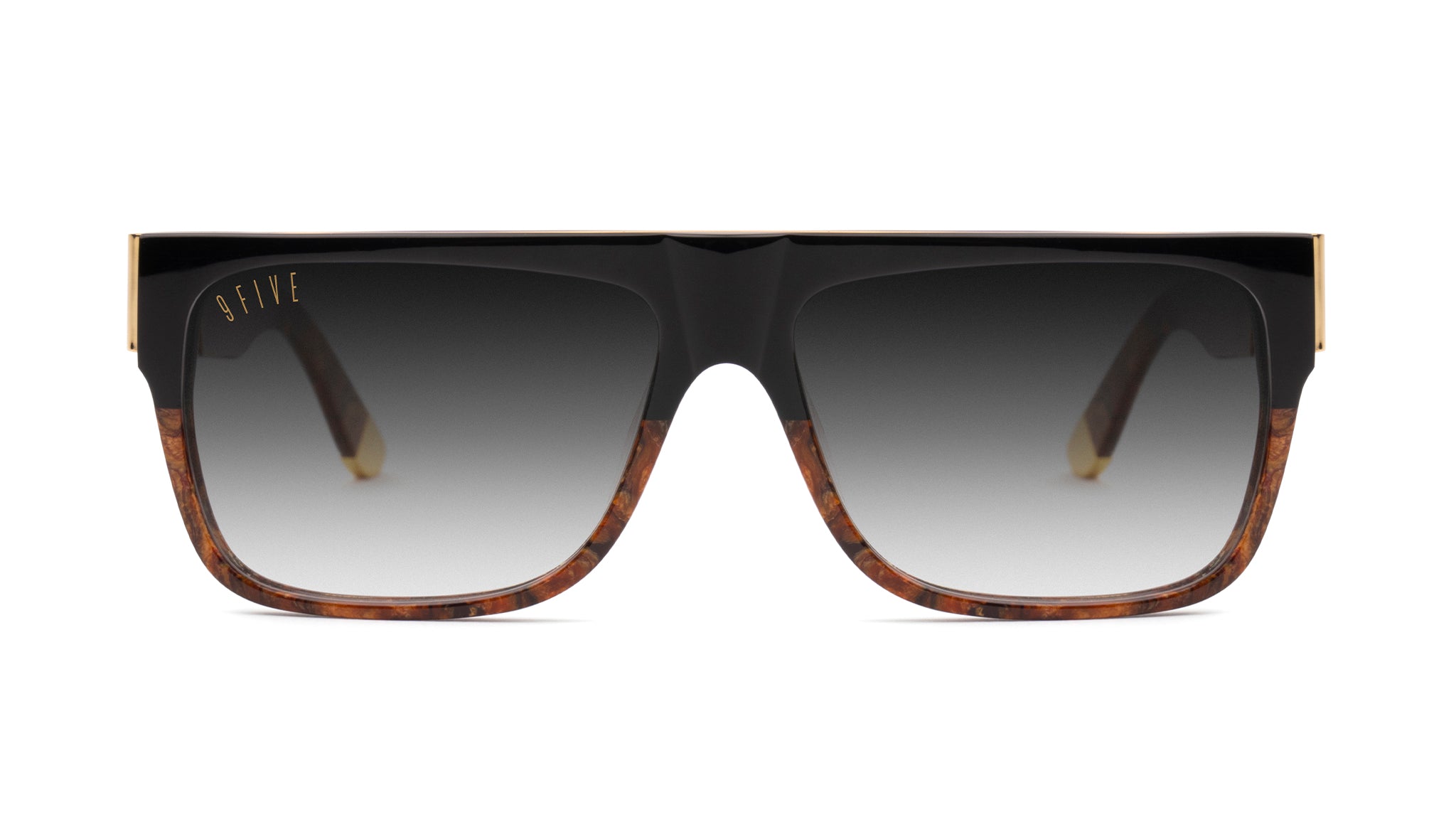 9FIVE 22 Gold Marble & 24K Gold - Gradient Sunglasses