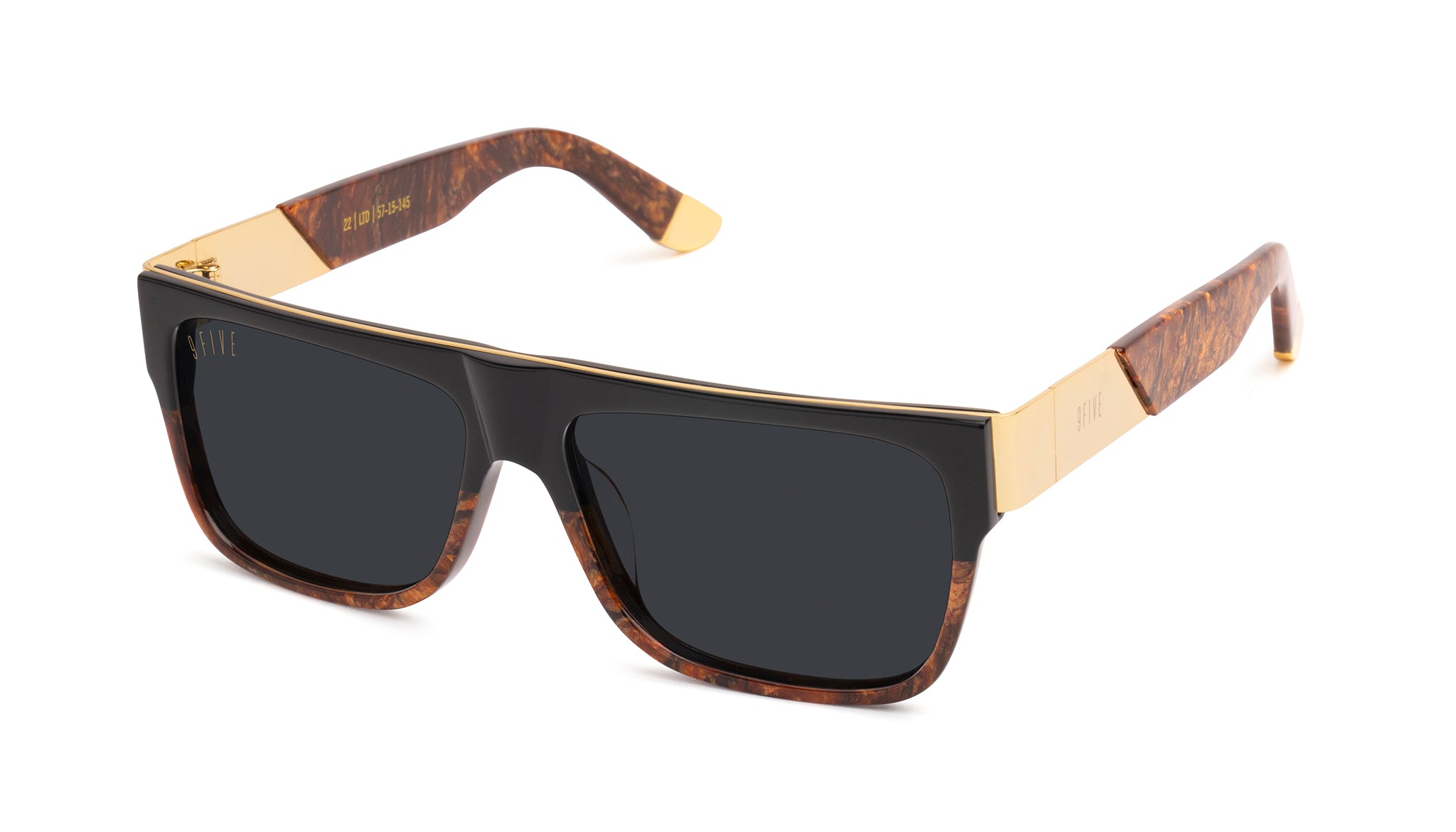 9FIVE 22 Gold Marble & 24K Gold Sunglasses - 9FIVE Eyewear product image