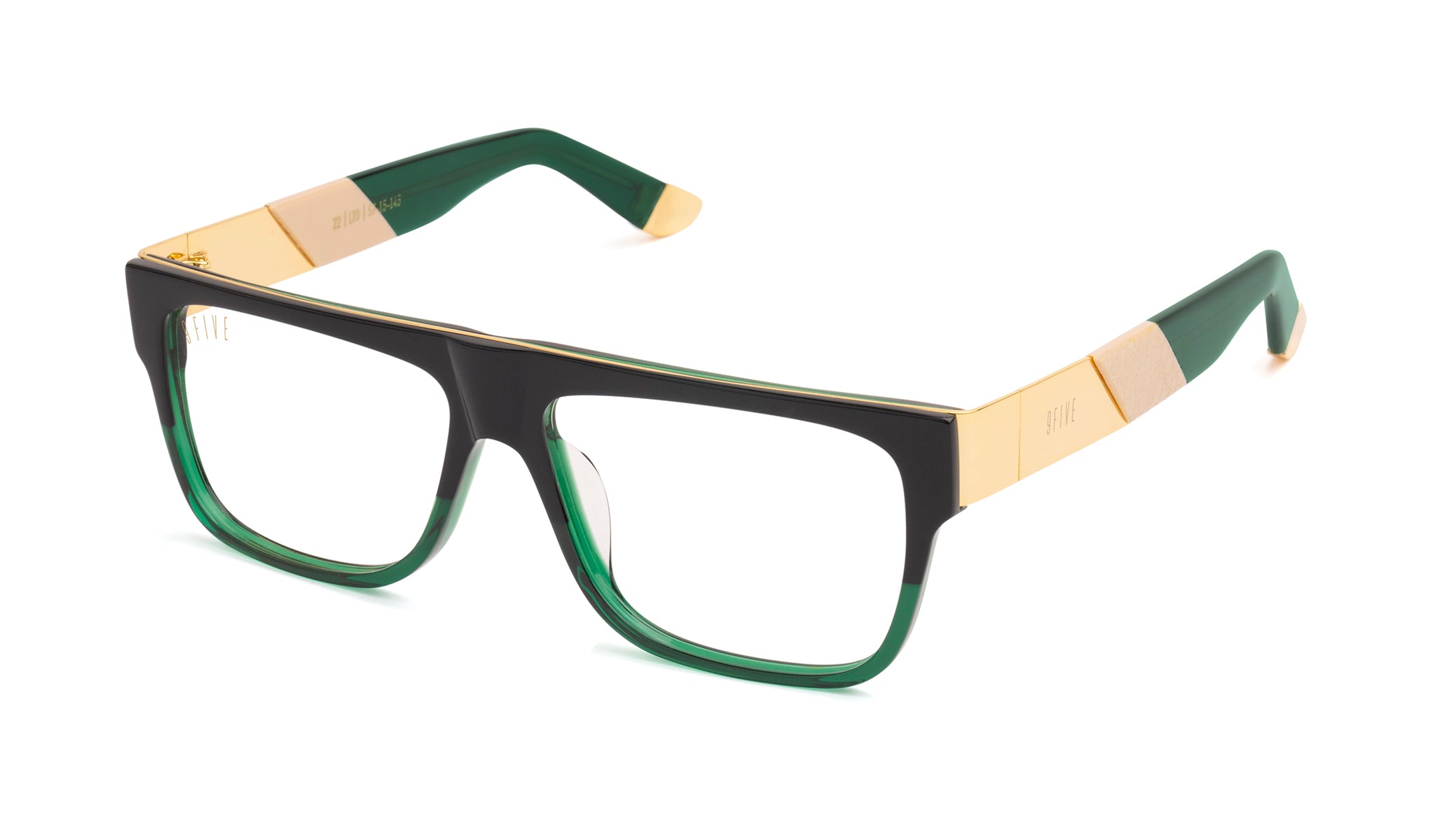 9FIVE 22 Tundra Green Clear Lens Glasses