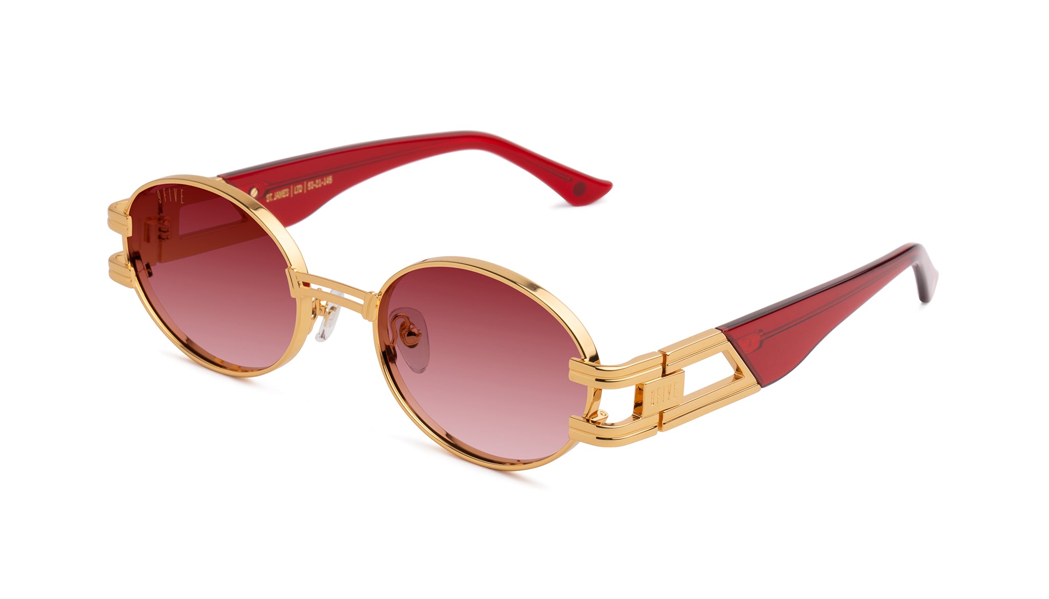 9FIVE St. James Ruby & 24K Gold - Ruby Gradient Sunglasses