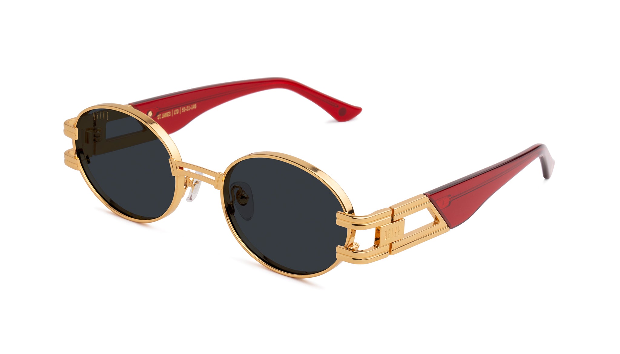 9FIVE St. James Ruby & 24K Gold Sunglasses Rx