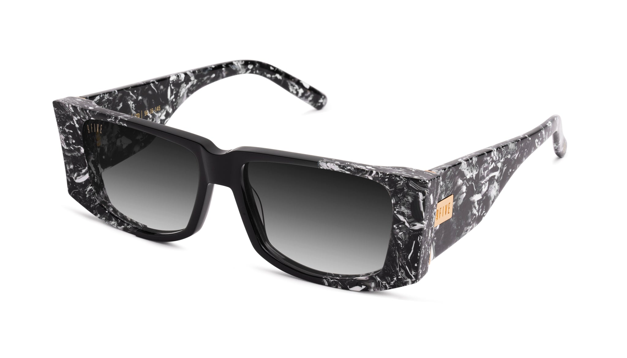 9FIVE Angelo Black & White Onyx - Gradient Sunglasses