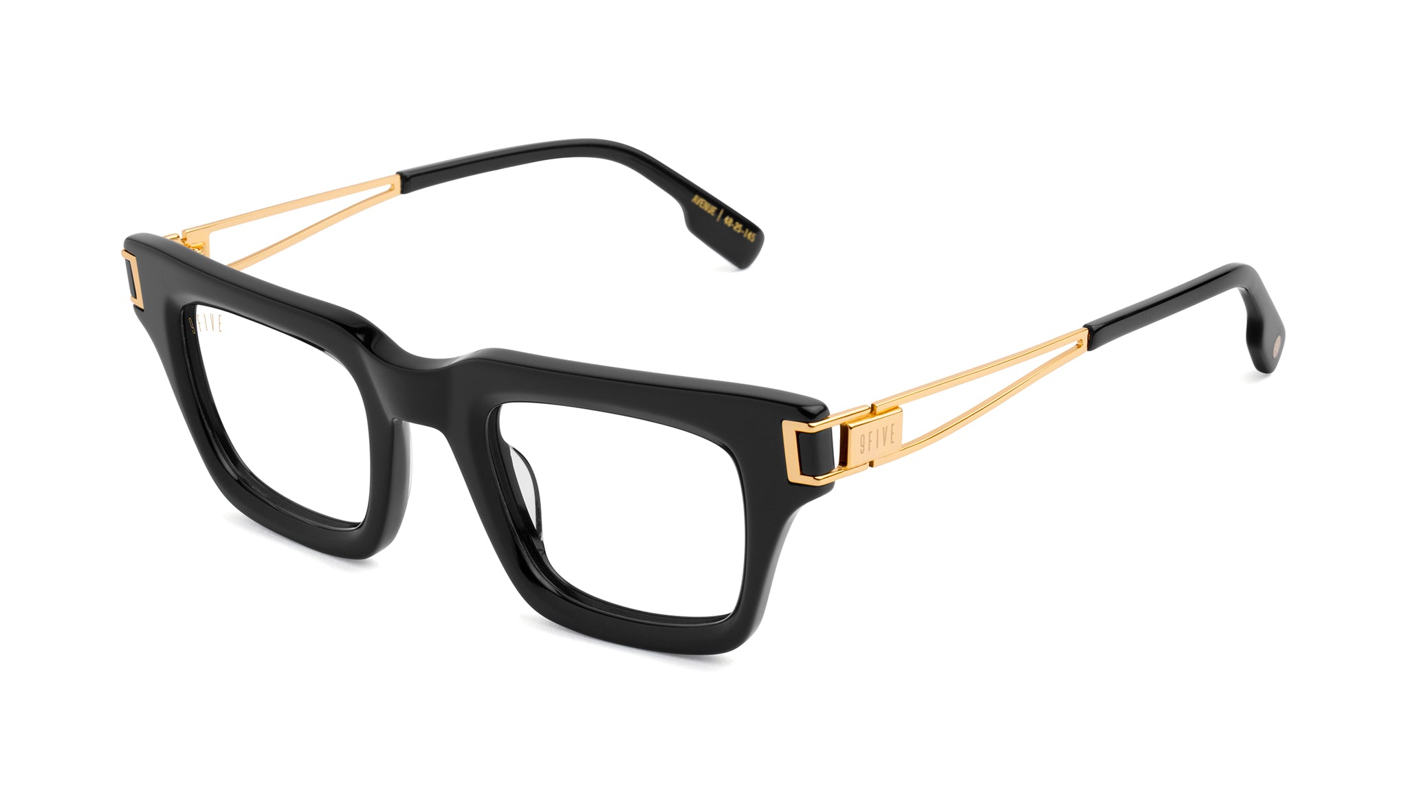 NTWRK - 9FIVE Locks Black & 24K Gold Sunglasses