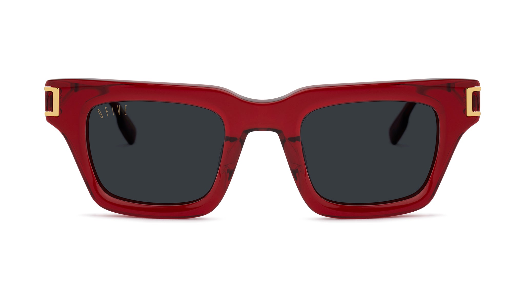 9FIVE Avenue Ruby & 24K Gold Sunglasses