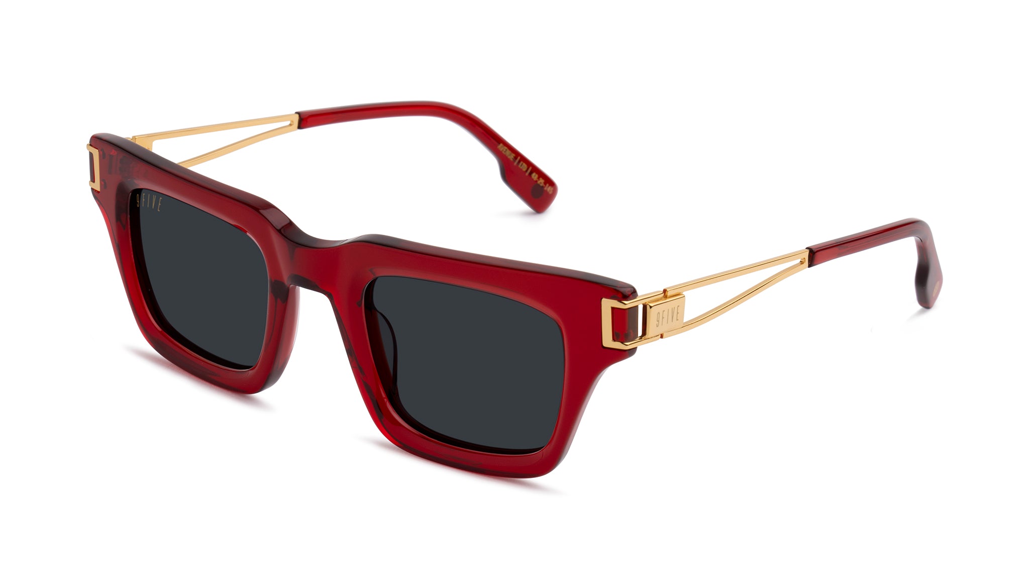 9FIVE Avenue Ruby & 24K Gold Sunglasses