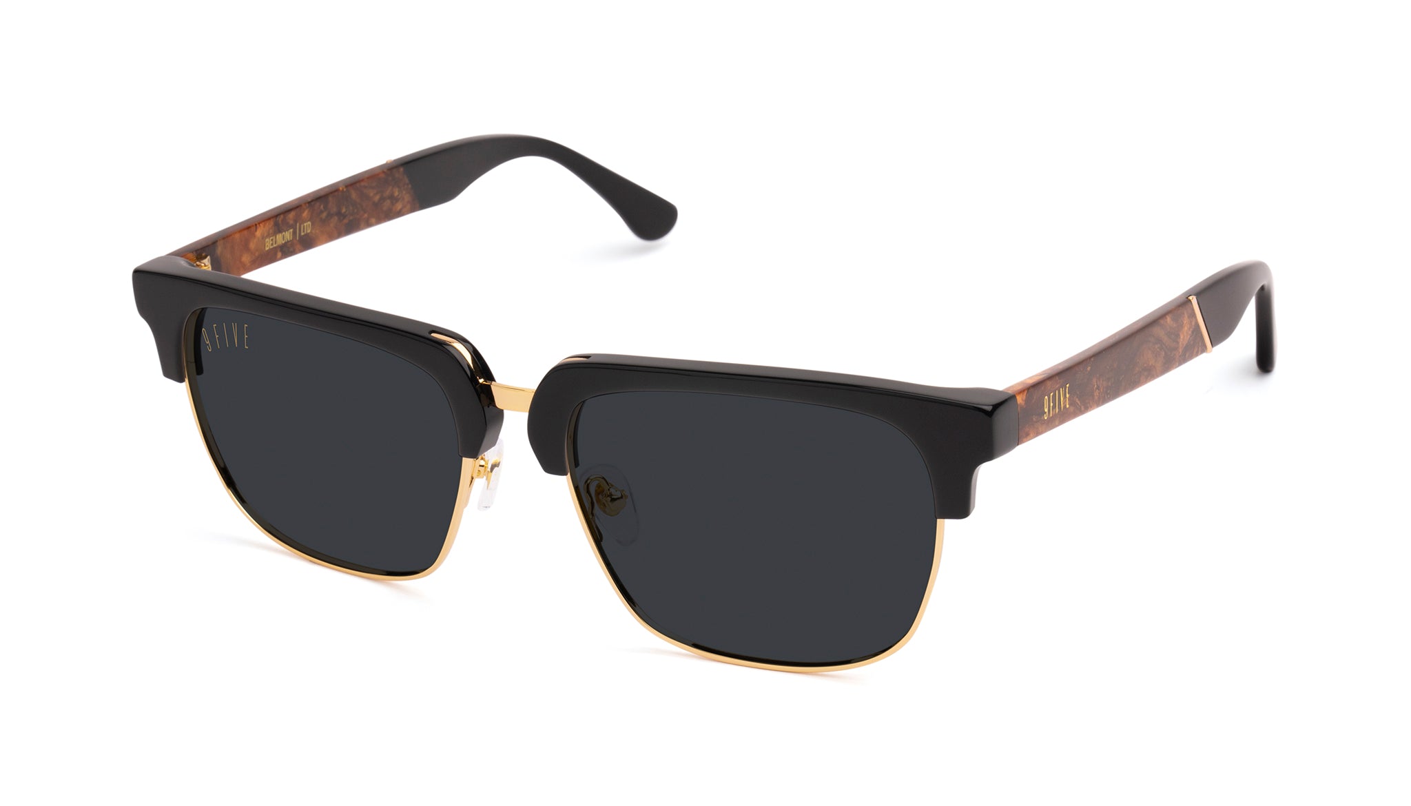 9FIVE Belmont Gold Marble & 24K Gold Sunglasses