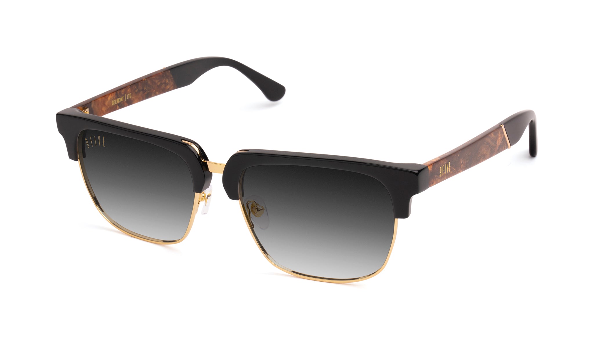 9FIVE Belmont Gold Marble & 24K Gold  - Gradient Sunglasses